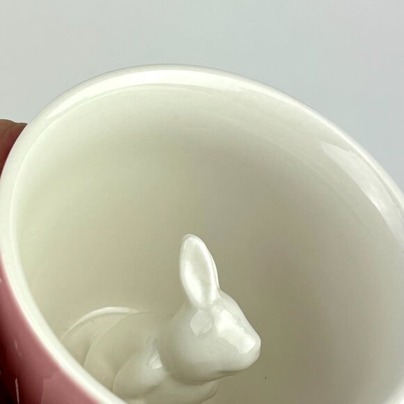 Pink Creature Comforts Rabbit Mug - Adorable 3D Bunny Design NWOT - Picture 3 of 8
